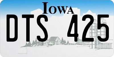 IA license plate DTS425