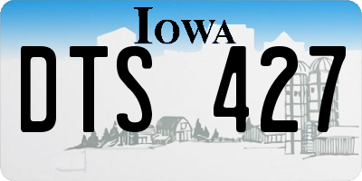 IA license plate DTS427