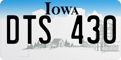 IA license plate DTS430