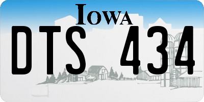 IA license plate DTS434