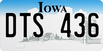 IA license plate DTS436