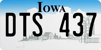 IA license plate DTS437