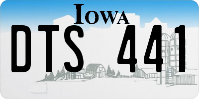 IA license plate DTS441