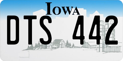 IA license plate DTS442