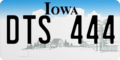 IA license plate DTS444