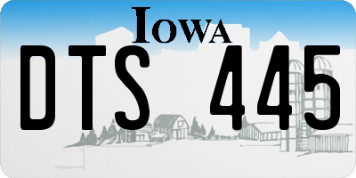 IA license plate DTS445
