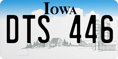 IA license plate DTS446