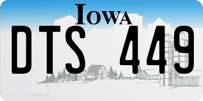 IA license plate DTS449