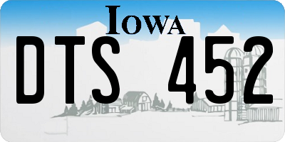 IA license plate DTS452