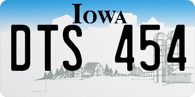 IA license plate DTS454