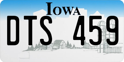 IA license plate DTS459