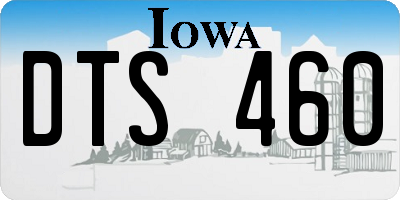 IA license plate DTS460