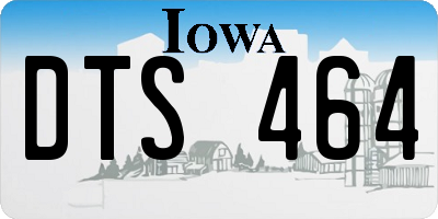 IA license plate DTS464