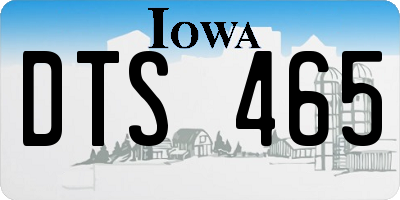 IA license plate DTS465