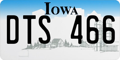 IA license plate DTS466