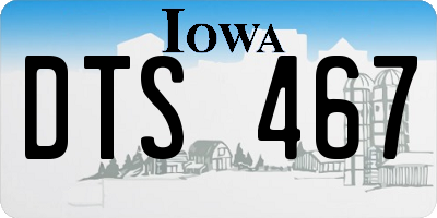 IA license plate DTS467