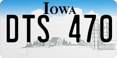 IA license plate DTS470