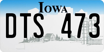 IA license plate DTS473