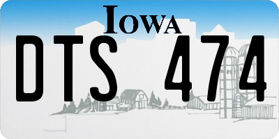 IA license plate DTS474