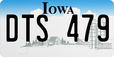 IA license plate DTS479