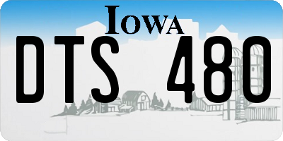 IA license plate DTS480