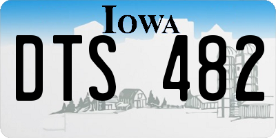 IA license plate DTS482