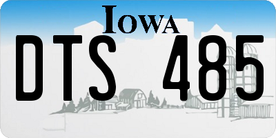 IA license plate DTS485