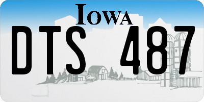 IA license plate DTS487