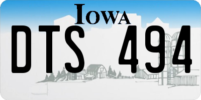 IA license plate DTS494