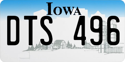 IA license plate DTS496
