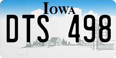 IA license plate DTS498