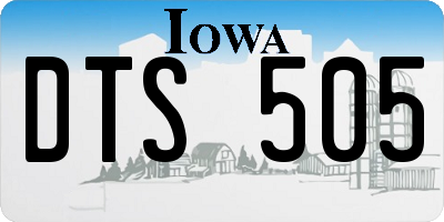 IA license plate DTS505
