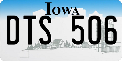 IA license plate DTS506