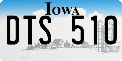 IA license plate DTS510