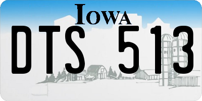 IA license plate DTS513