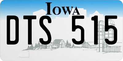 IA license plate DTS515