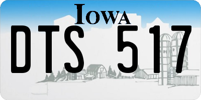 IA license plate DTS517