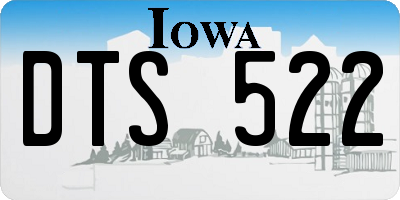 IA license plate DTS522