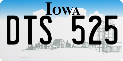 IA license plate DTS525