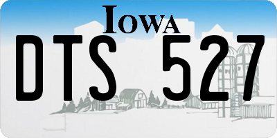 IA license plate DTS527