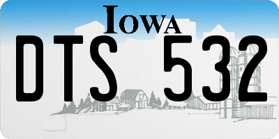 IA license plate DTS532