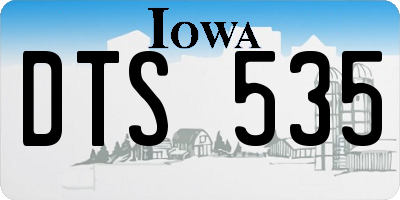 IA license plate DTS535