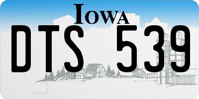 IA license plate DTS539
