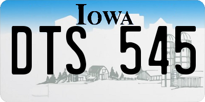 IA license plate DTS545
