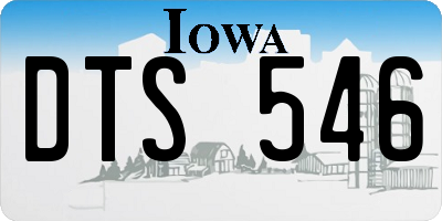 IA license plate DTS546