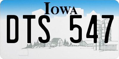 IA license plate DTS547