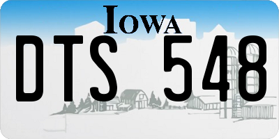 IA license plate DTS548