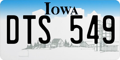 IA license plate DTS549