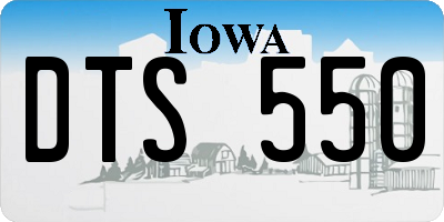 IA license plate DTS550