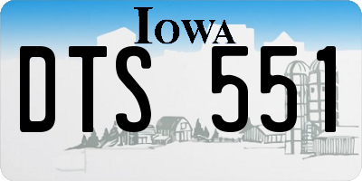 IA license plate DTS551